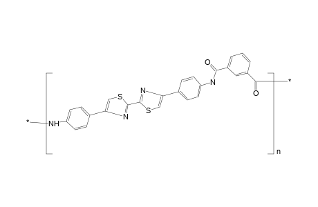 Poly[Imino-1,4-phenylene-4,4'-(2,2'-bithiazolediyl)-1,4-phenyleneiminoisophthaloyl]; poly[4,4'-bis(4-aminophenyl)-2,2'-bithiazole isophthalamide]