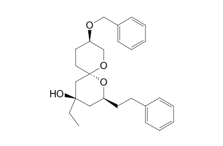 (2S,4R,6S,9R)-9-Benzyloxy-4-ethyl-2-(2-(phenyl)ethyl)-1,7-dioxaspiro-[5.5]undecan-4-ol