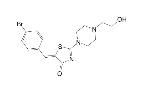 (5Z)-5-(4-bromobenzylidene)-2-[4-(2-hydroxyethyl)-1-piperazinyl]-1,3-thiazol-4(5H)-one