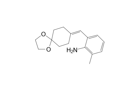2-(1,4-Dioxaspiro[4.5]dec-8-ylidenemethyl)-6-methylphenylamine