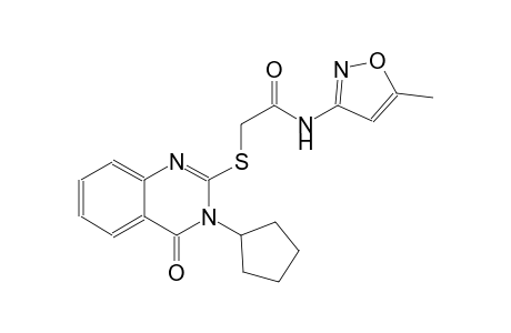 acetamide, 2-[(3-cyclopentyl-3,4-dihydro-4-oxo-2-quinazolinyl)thio]-N-(5-methyl-3-isoxazolyl)-