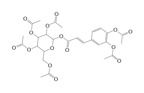 Glucopyranose, 2,3,4,6-tetraacetate 1-(3,4-dihydroxycinnamate), diacetate, .beta.-D-
