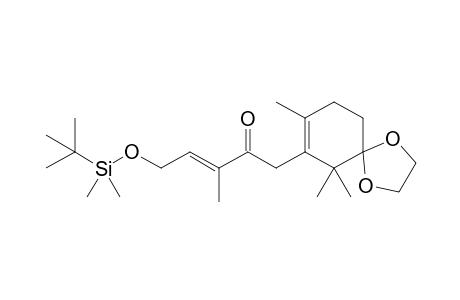 1-[5',5'-(Ethylenedioxy)-2',6',6'-trimethylcyclohex-1'-enyl]-5-[(t-butyldimethylsuilyl)oxy]-3-methylpent-3-en-2-one