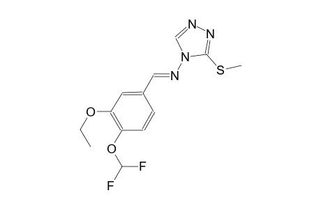 N-{(E)-[4-(difluoromethoxy)-3-ethoxyphenyl]methylidene}-3-(methylsulfanyl)-4H-1,2,4-triazol-4-amine