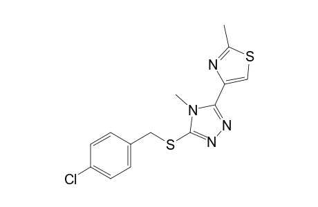 3-[(p-chlorobenzyl)thio]-4-methyl-5-(2-methyl-4-thiazolyl)-4H-1,2,4-triazole