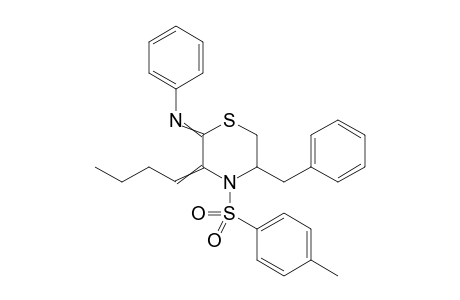 5-Benzyl-3-butylidene-N-phenyl-4-tosylthiomorpholin-2-imine