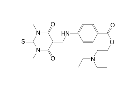 benzoic acid, 4-[[(tetrahydro-1,3-dimethyl-4,6-dioxo-2-thioxo-5(2H)-pyrimidinylidene)methyl]amino]-, 2-(diethylamino)ethyl ester
