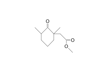 1,cis-3-DIMETHYL-2-OXOCYCLOHEXANEACETIC ACID, METHYL ESTER