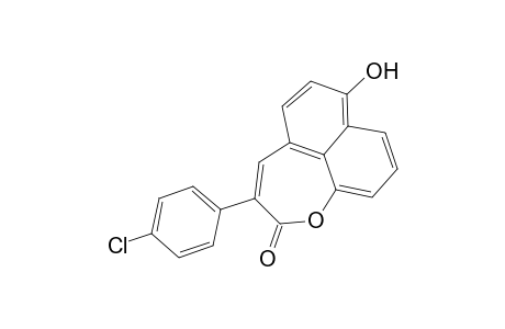 2H-Naphth[1,8-bc]oxepin-2-one, 3-(p-chlorophenyl)-7-hydroxy-