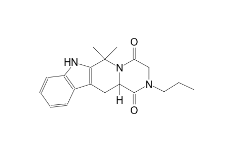 (12aS)-6,6-dimethyl-2-propyl-2,3,6,7,12,12a-hexahydropyrazino[2',1':6,1]pyrido[3,4-b]indole-1,4-dione