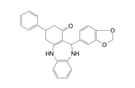 11-(1,3-Benzodioxol-5-yl)-3-phenyl-2,3,4,5,10,11-hexahydro-1H-dibenzo[b,e][1,4]diazepin-1-one