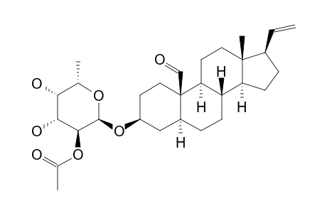 SCLEROSTEROID-N;3-BETA-(2'-O-ACETYL-ALPHA-L-FUCOPYRANOSYLOXY)-5-ALPHA-PREGNA-20-EN-19-AL