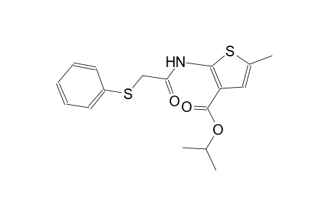 isopropyl 5-methyl-2-{[(phenylsulfanyl)acetyl]amino}-3-thiophenecarboxylate