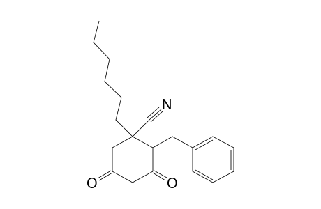 1-BENZYL-2,4-DIOXO-6-HEXYLCYCLOHEXANECARBONITRILE