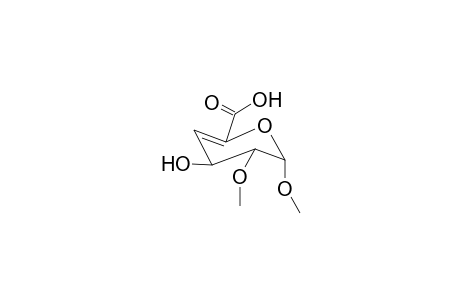 Methyl-4-deoxy-2-O-methyl.beta.l-threo-hex-4-enopyranosid uronate