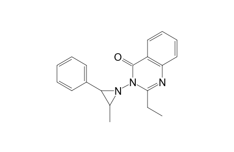 4(3H)-Quinazolinone, 2-ethyl-3-(2-methyl-3-phenyl-1-aziridinyl)-, trans-