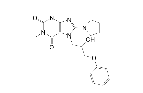 7-(2-hydroxy-3-phenoxypropyl)-1,3-dimethyl-8-(1-pyrrolidinyl)-3,7-dihydro-1H-purine-2,6-dione