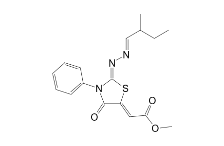 (Z)-Methyl 2-{(Z)-2-[(E)-(2-methylbutylidene)hydrazono]-4-oxo-3-phenylthiazolidin-5-ylidene}acetate