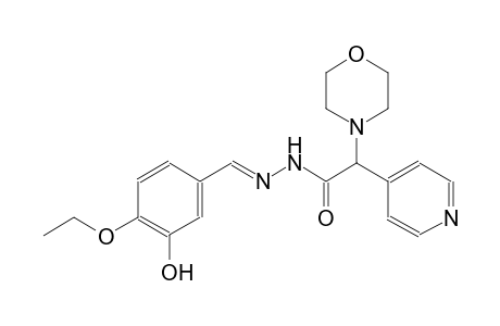 N'-[(E)-(4-ethoxy-3-hydroxyphenyl)methylidene]-2-(4-morpholinyl)-2-(4-pyridinyl)acetohydrazide