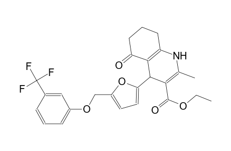 ethyl 2-methyl-5-oxo-4-(5-{[3-(trifluoromethyl)phenoxy]methyl}-2-furyl)-1,4,5,6,7,8-hexahydro-3-quinolinecarboxylate