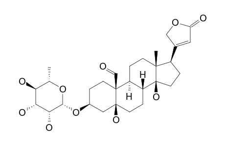 CONVALLATOXIN,(3-BETA-R,5-BETA-OH,ALPHA-L-RHAMNOSE)