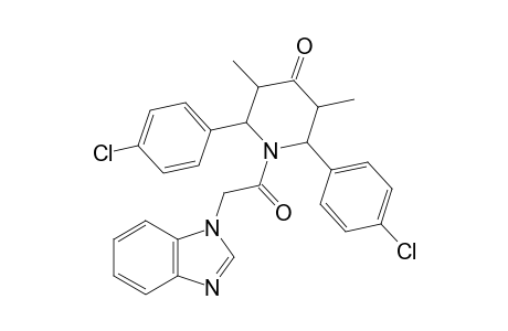 1-[2-(1H-Benzimidazol-1-yl)acetyl]-3,5-dimethyl-2,6-bis(p-chlorophenyl)piperidin-4-one