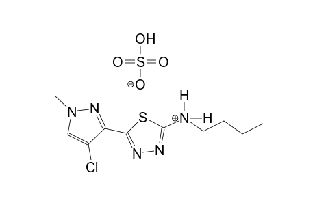 N-butyl-5-(4-chloro-1-methyl-1H-pyrazol-3-yl)-1,3,4-thiadiazol-2-aminium hydrogen sulfate