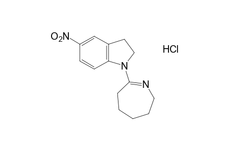 5-nitro-1-(3,4,5,6-tetrahydro-2H-azepin-7-yl)indoline, hydrochloride