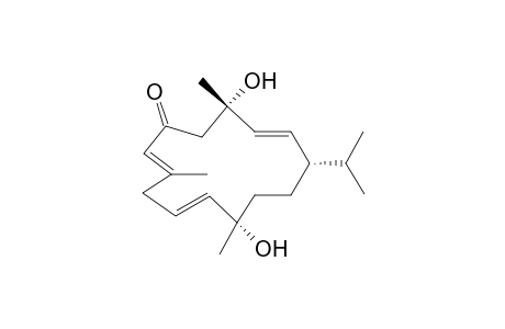 (2E,5E,7S,10S,11E,13S)-3,7,13-trimethyl-7,13-bis(oxidanyl)-10-propan-2-yl-cyclotetradeca-2,5,11-trien-1-one