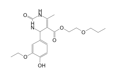 5-pyrimidinecarboxylic acid, 4-(3-ethoxy-4-hydroxyphenyl)-1,2,3,4-tetrahydro-6-methyl-2-oxo-, 2-propoxyethyl ester