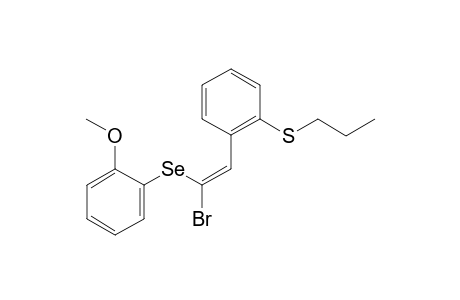 (E)-{2-[2-Bromo-2-(2-methoxyphenyl)selanylvinyl]phenyl}(propyl)sulfane