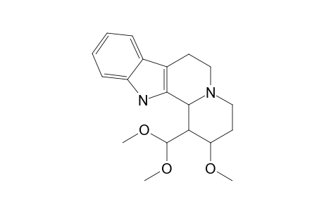 1-(dimethoxymethyl)-2-methoxy-1,2,3,4,6,7,12,12b-octahydropyrido[2,1-a]$b-carboline