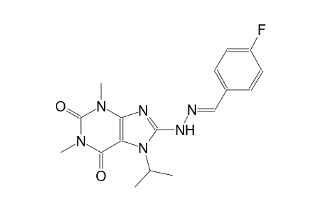 4-fluorobenzaldehyde (7-isopropyl-1,3-dimethyl-2,6-dioxo-2,3,6,7-tetrahydro-1H-purin-8-yl)hydrazone