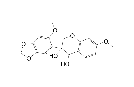 3,4-Isoflavandiol, 2',7-dimethoxy-4',5'-(methylenedioxy)-