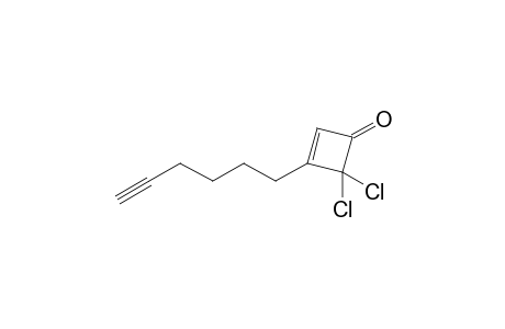 4,4-bis(chloranyl)-3-hex-5-ynyl-cyclobut-2-en-1-one