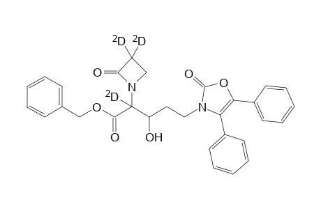 threo Benzyl 5-(4,5-Diphenyl-2-oxo-4-oxazolin-3-yl)-[2-2H]-3-hydroxy-2-([3-2H2]-2-oxoazetidin-1-yl)pentanoate