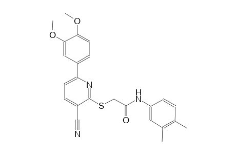 2-{[3-cyano-6-(3,4-dimethoxyphenyl)-2-pyridinyl]sulfanyl}-N-(3,4-dimethylphenyl)acetamide
