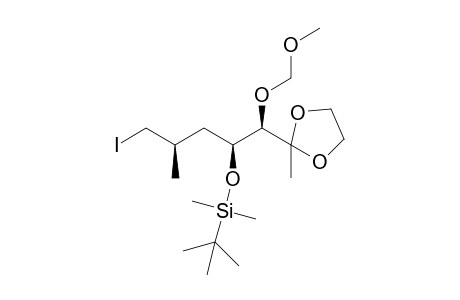 (5R,6S)-6-((R)-3-iodo-2-methylpropyl)-8,8,9,9-tetramethyl-5-(2-methyl-1,3-dioxolan-2-yl)-2,4,7-trioxa-8-siladecane