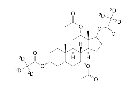 Androstane-3,7,12,17-tetrol, 7,12-diacetate 3,17-di(acetate-D3), (3.alpha.,5.beta.,7.alpha.,12.alpha.,17.beta.)-