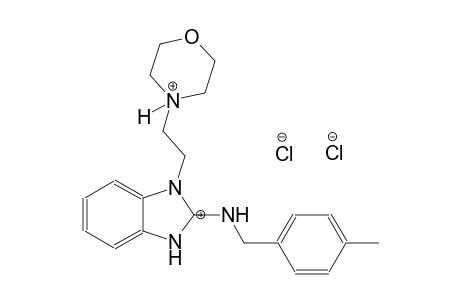 4-(2-(2-((4-methylbenzyl)iminio)-2,3-dihydro-1H-benzo[d]imidazol-1-yl)ethyl)morpholin-4-ium chloride