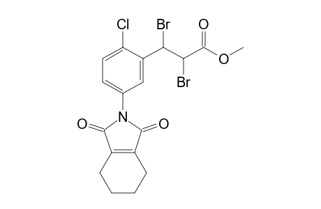 Benzenepropanoic acid, alpha,beta-dibromo-2-chloro-5-(1,3,4,5,6,7-hexahydro-1,3-dioxo-2H-isoindol-2-yl)-, methyl ester