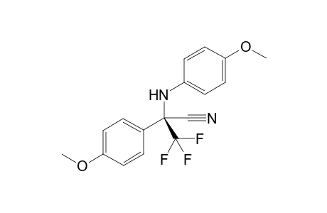(S)-3,3,3-Trifluoro-2-(4-methoxyphenyl)-2-((4-methoxyphenyl)amino)propanenitrile
