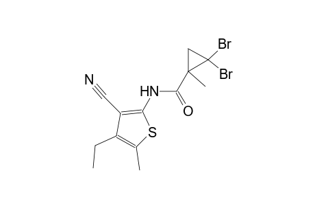 2,2-dibromo-N-(3-cyano-4-ethyl-5-methyl-2-thienyl)-1-methylcyclopropanecarboxamide