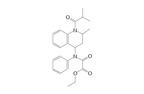 Acetic acid, 2-oxo-2-[phenyl[1,2,3,4-tetrahydro-2-methyl-1-(2-methyl-1-oxopropyl)-4-quinolinyl]amino]-, ethyl ester