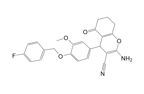 2-amino-4-{4-[(4-fluorobenzyl)oxy]-3-methoxyphenyl}-5-oxo-5,6,7,8-tetrahydro-4H-chromene-3-carbonitrile