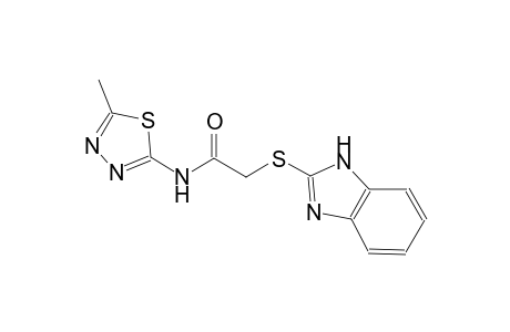 2-(1H-benzimidazol-2-ylsulfanyl)-N-(5-methyl-1,3,4-thiadiazol-2-yl)acetamide