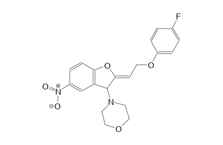 4-{(2Z)-2-[2-(4-fluorophenoxy)ethylidene]-5-nitro-2,3-dihydro-1-benzofuran-3-yl}morpholine