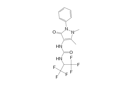 N-(1,5-Dimethyl-3-oxo-2-phenyl-2,3-dihydro-1H-pyrazol-4-yl)-N'-[2,2,2-trifluoro-1-(trifluoromethyl)ethyl]urea