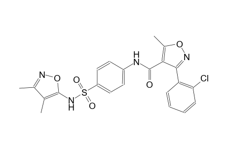 3-(2-chlorophenyl)-N-(4-{[(3,4-dimethyl-5-isoxazolyl)amino]sulfonyl}phenyl)-5-methyl-4-isoxazolecarboxamide