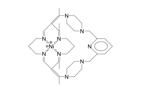 (2,18,20,26-Tetramethyl-nonaaza-pentacyclo(17.7.7.2/3,6/.2/14,17/.1)hexatetracontanonaene) nickel dication